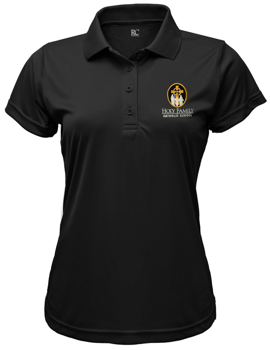 Girls' Moisture-Wick Black Polo Shirt – RC Uniforms