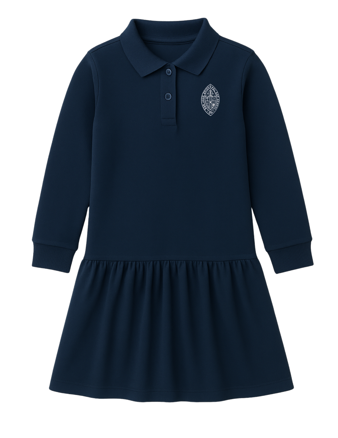 Girls Long Sleeve Polo Dress – RC Uniforms