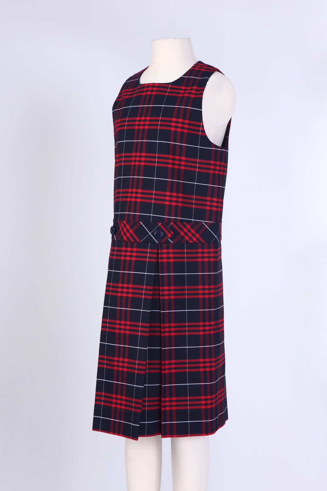 red plaid jumper dress Oxblood Plaid Jumper Dress Gothic Prep Pinafore w/ Pockets by Midnight Hour 3XL / oxplaid