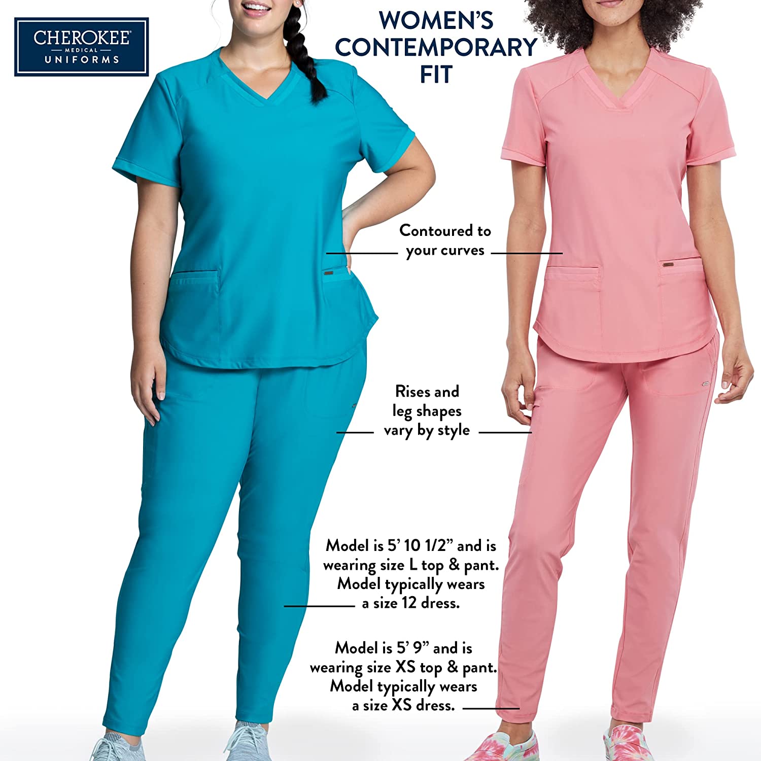Scrub Form Yoke Neck Scrub Top by Cherokee Form – RC Uniforms