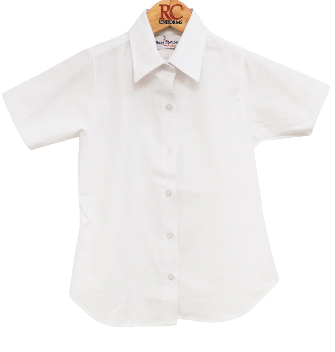 kids dress shirts Girls' Short Sleeve Oxford Shirt – RC Uniforms