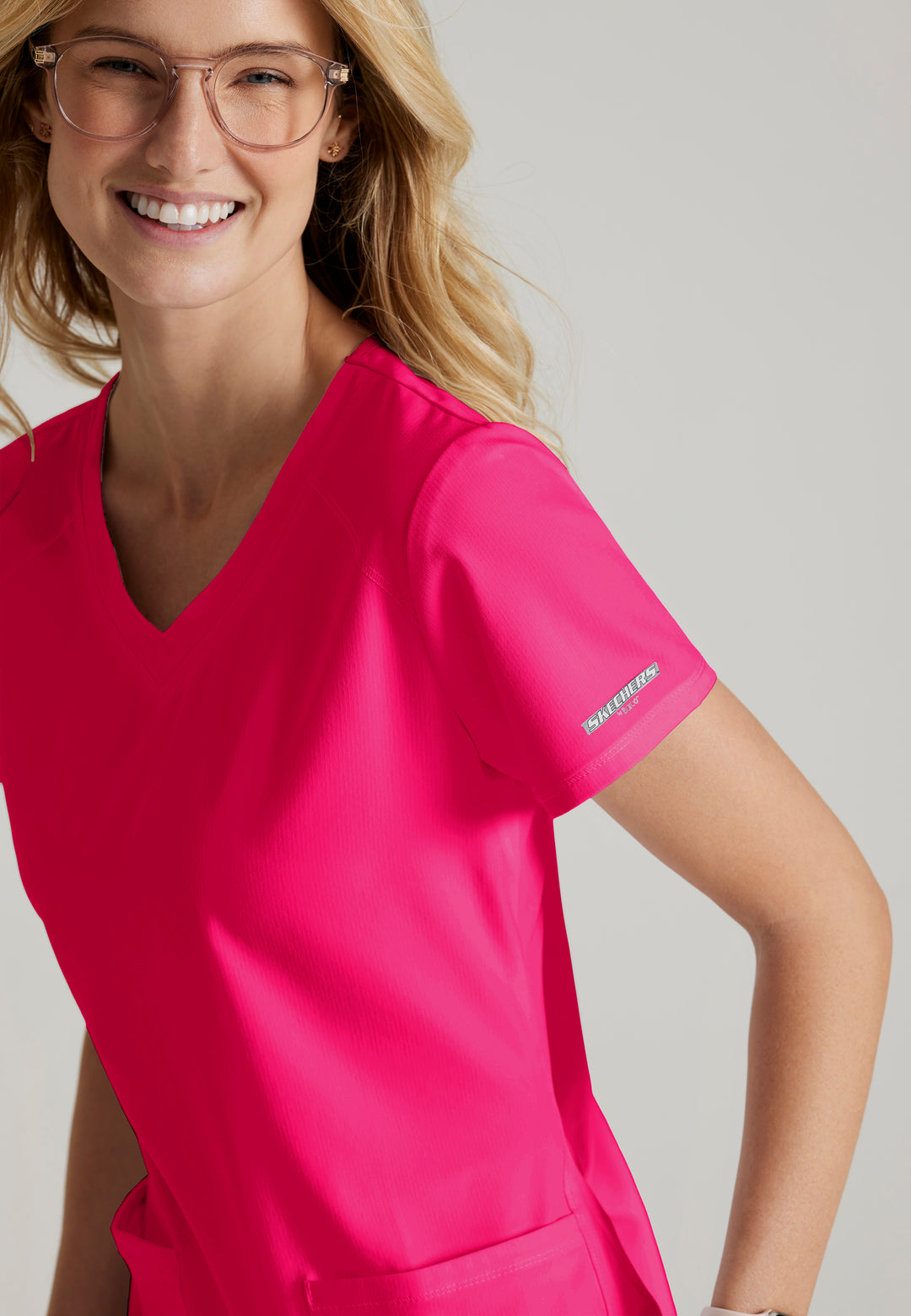 Ladies V-Neck Scrub Top by Skechers – RC Uniforms, image size:1080x1560