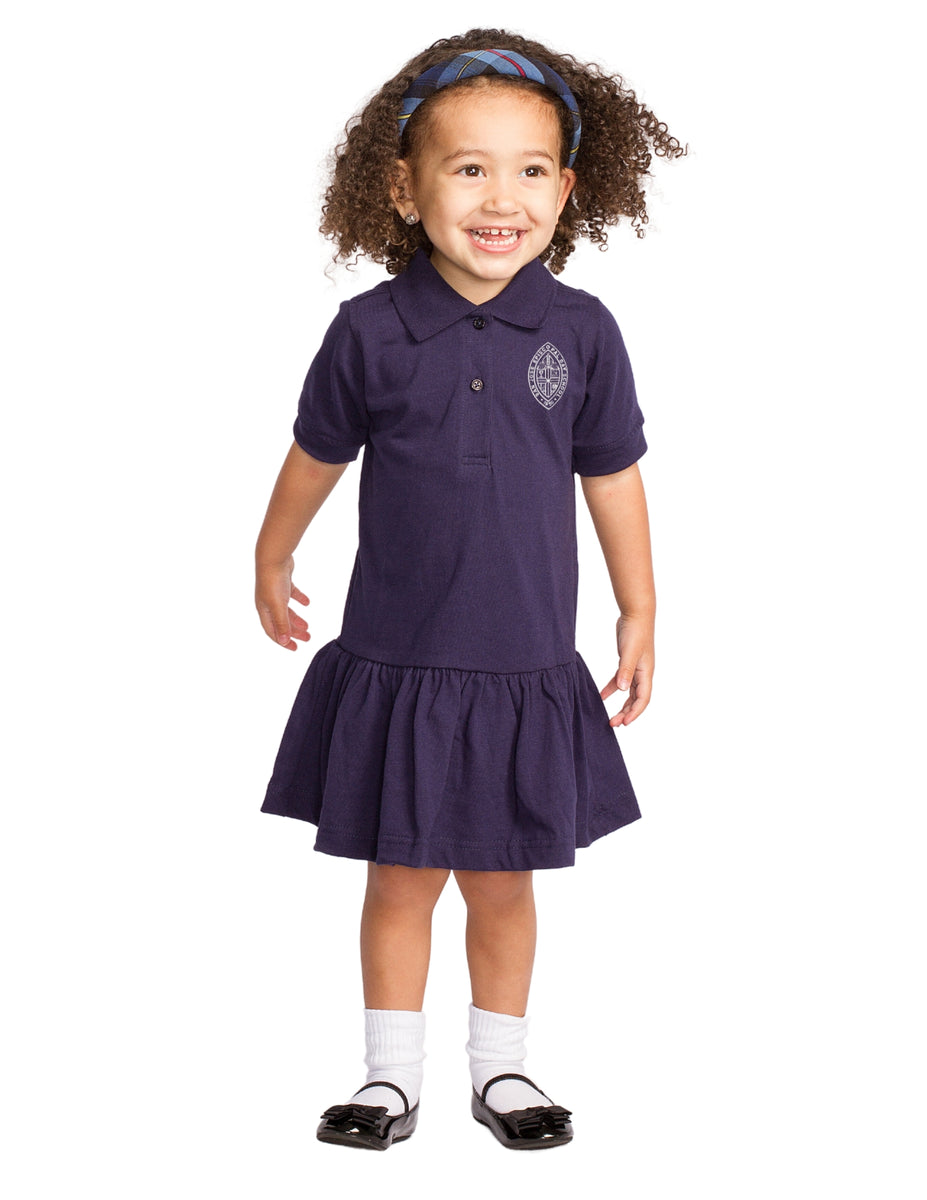 Girls Short Sleeve Polo Dress – RC Uniforms