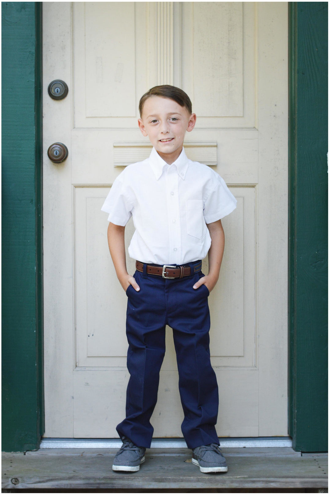 Boys Premium Label Navy Flat Front Pants RC Uniforms Boys Premium Label Navy Flat Front Pants RC Uniforms