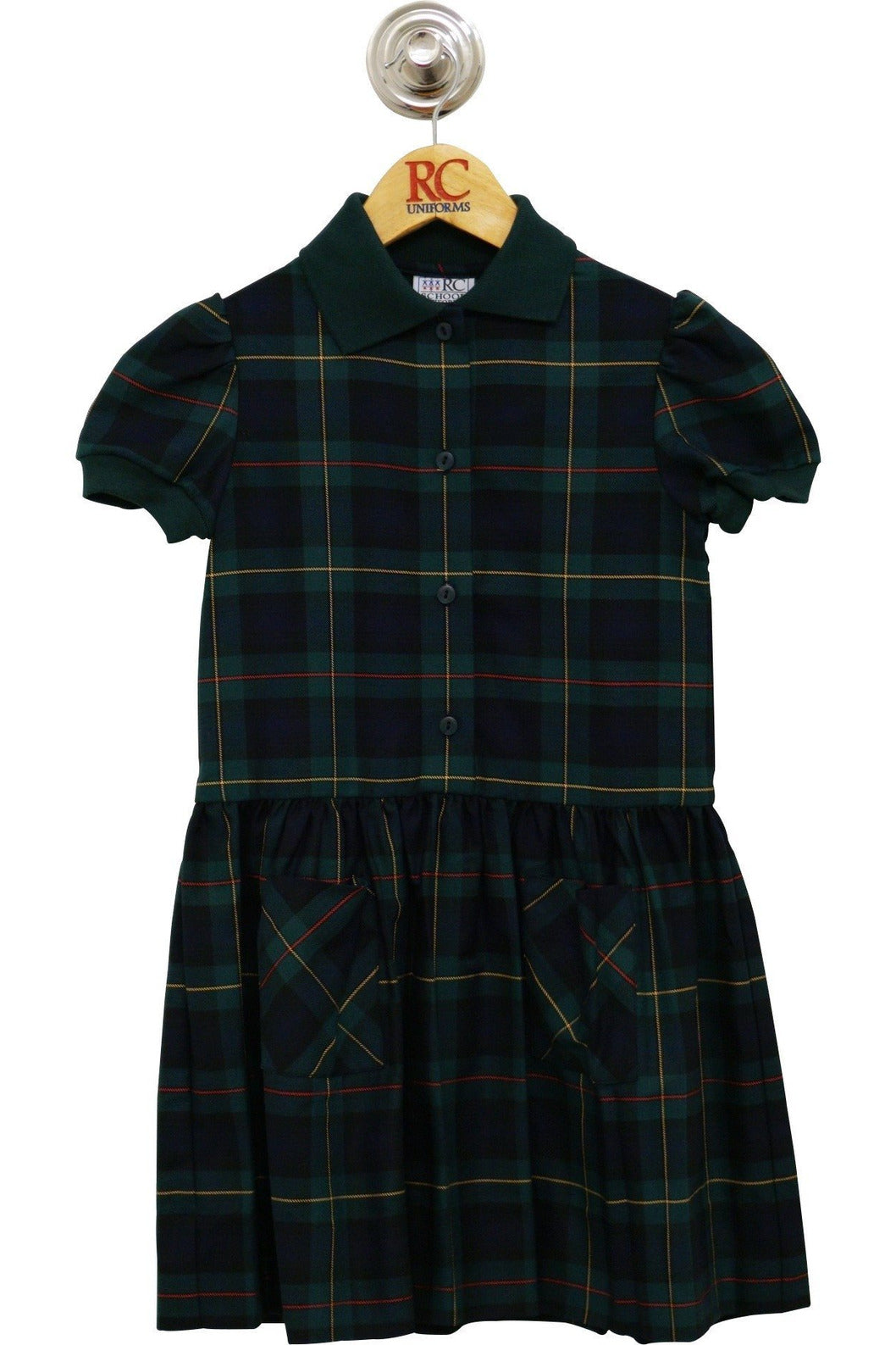 green plaid uniform dress Plaid 832 Alice Dress